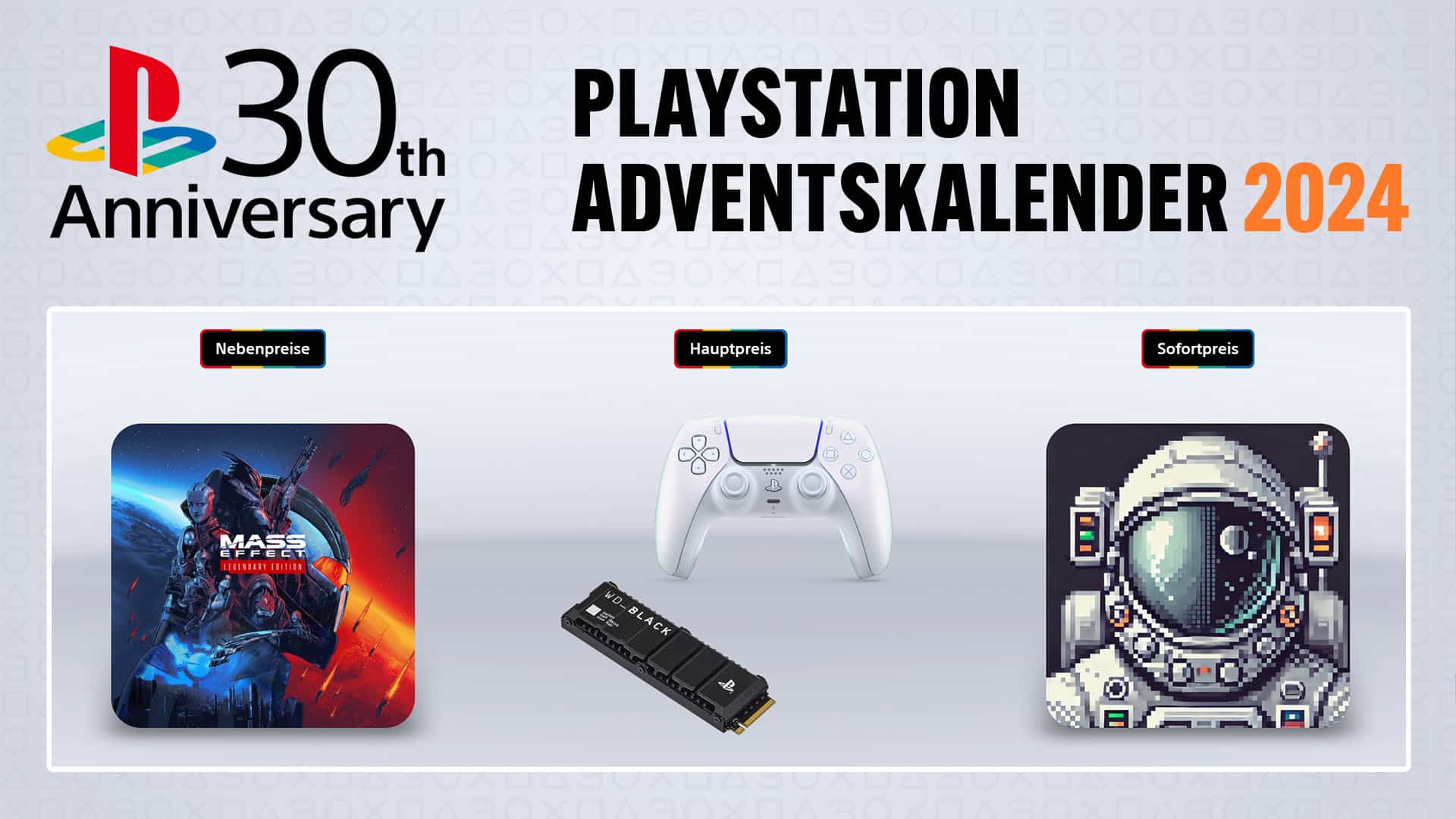 Calendrier de l'Avent PlayStation 2024 :Jour 24 avec SSD PS5 et DualSense Chroma Pearl