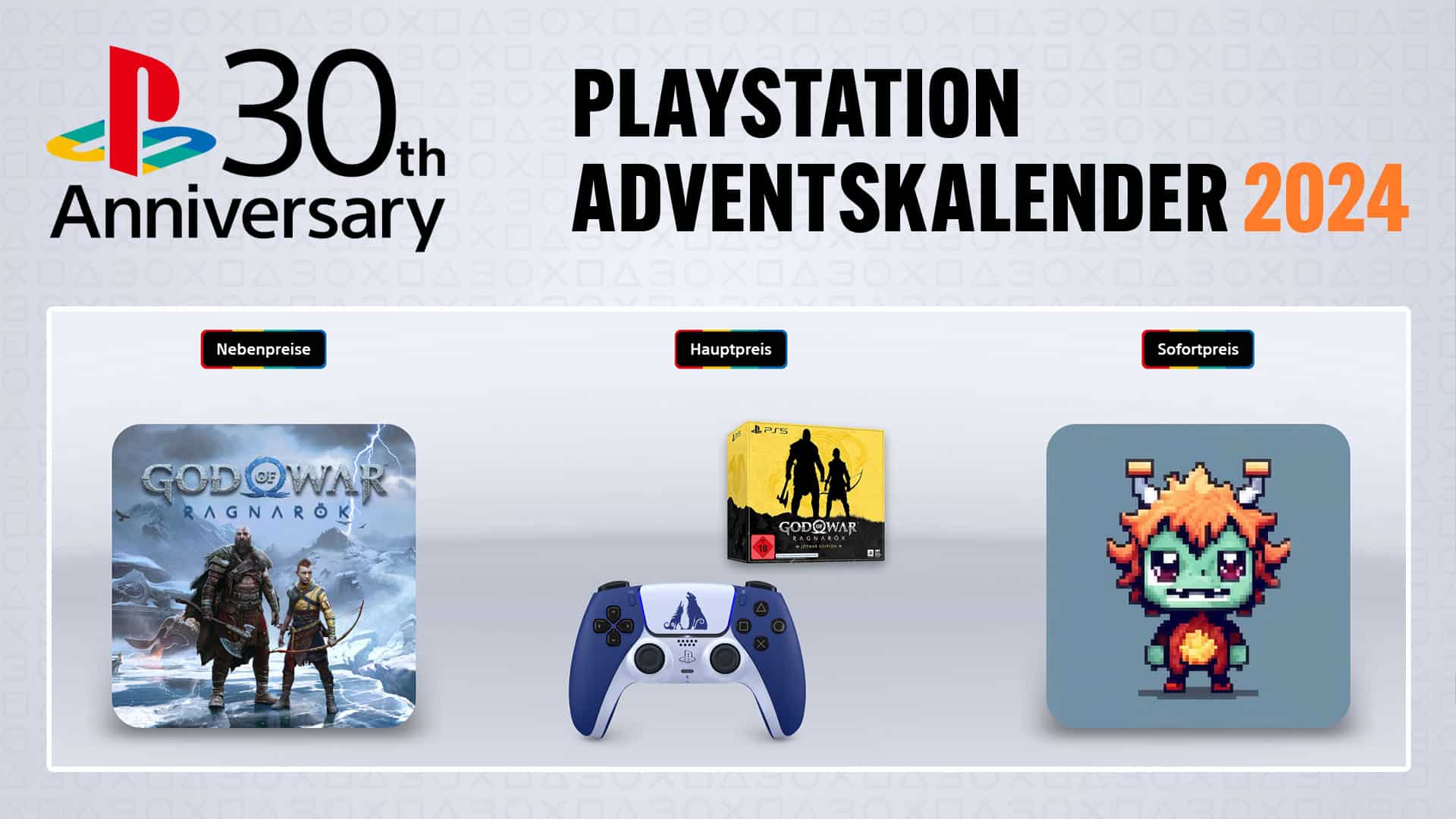 Calendrier de l'Avent PlayStation 2024 :Jour 25 avec manette PS5 au look God of War et Ragnarök