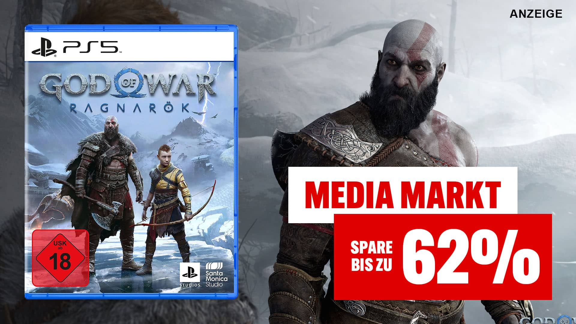 62 pour cent de réduction :PS5 frappée avec Kratos à un prix de Noël