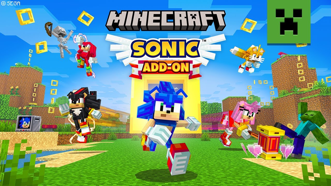 Minecraft: Sonic survole les blocs dans le module complémentaire