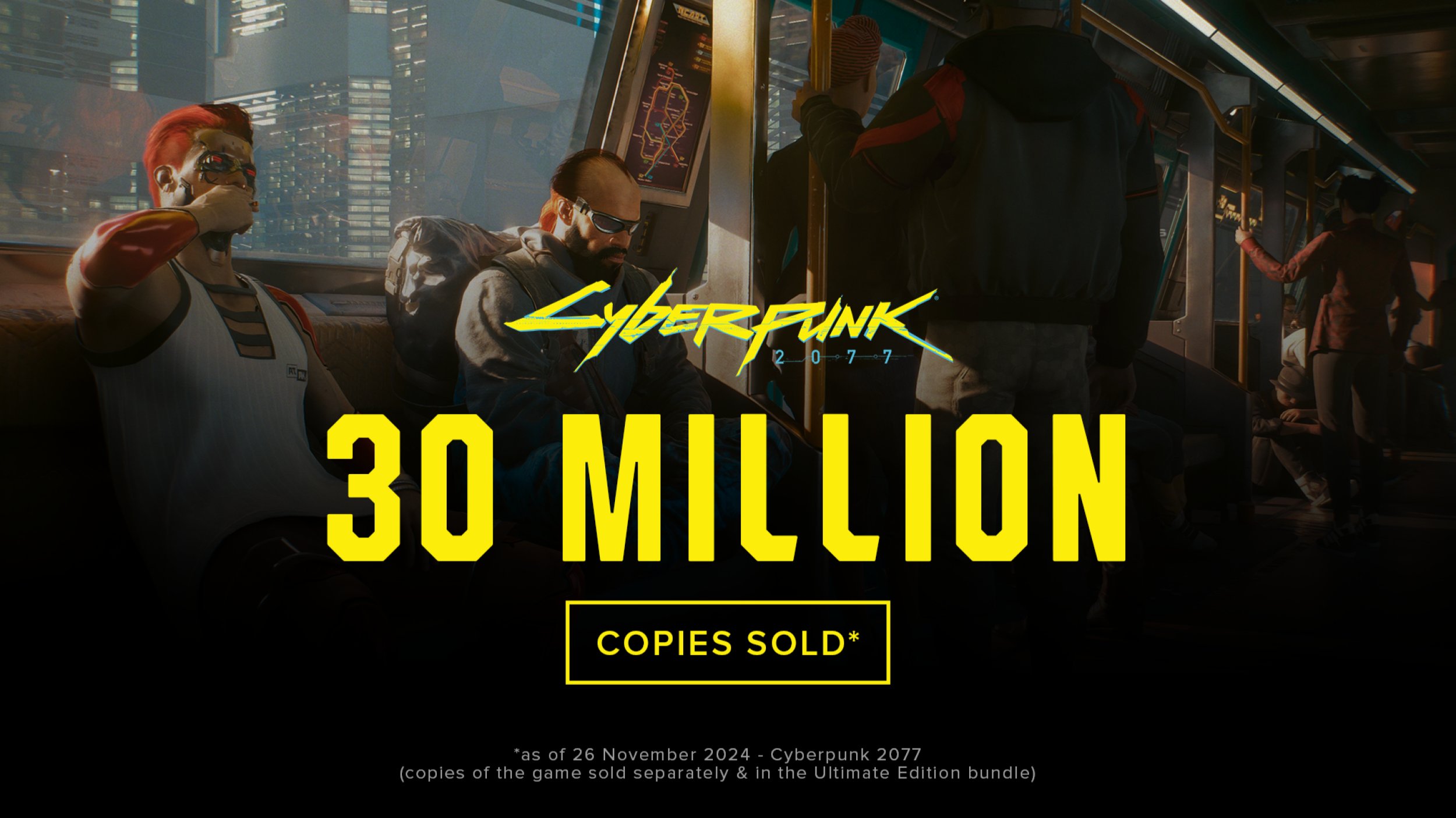 Cyberpunk 2077: Plus de 30 millions de jeux et 8 millions de DLC vendus