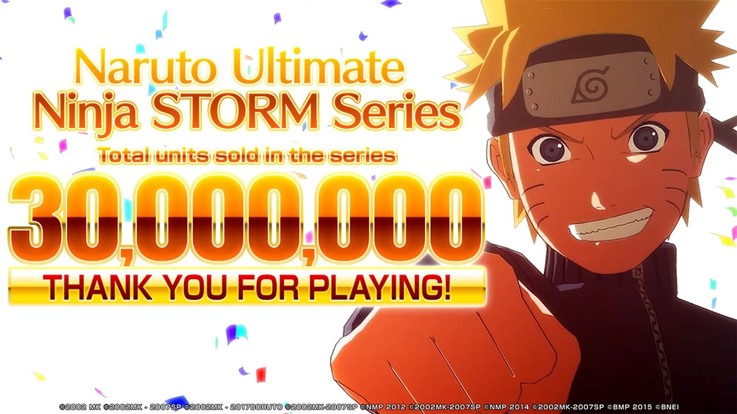 Naruto Shippuden : L'héritage ultime de Ninja Storm: La série vend 30 millions de jeux